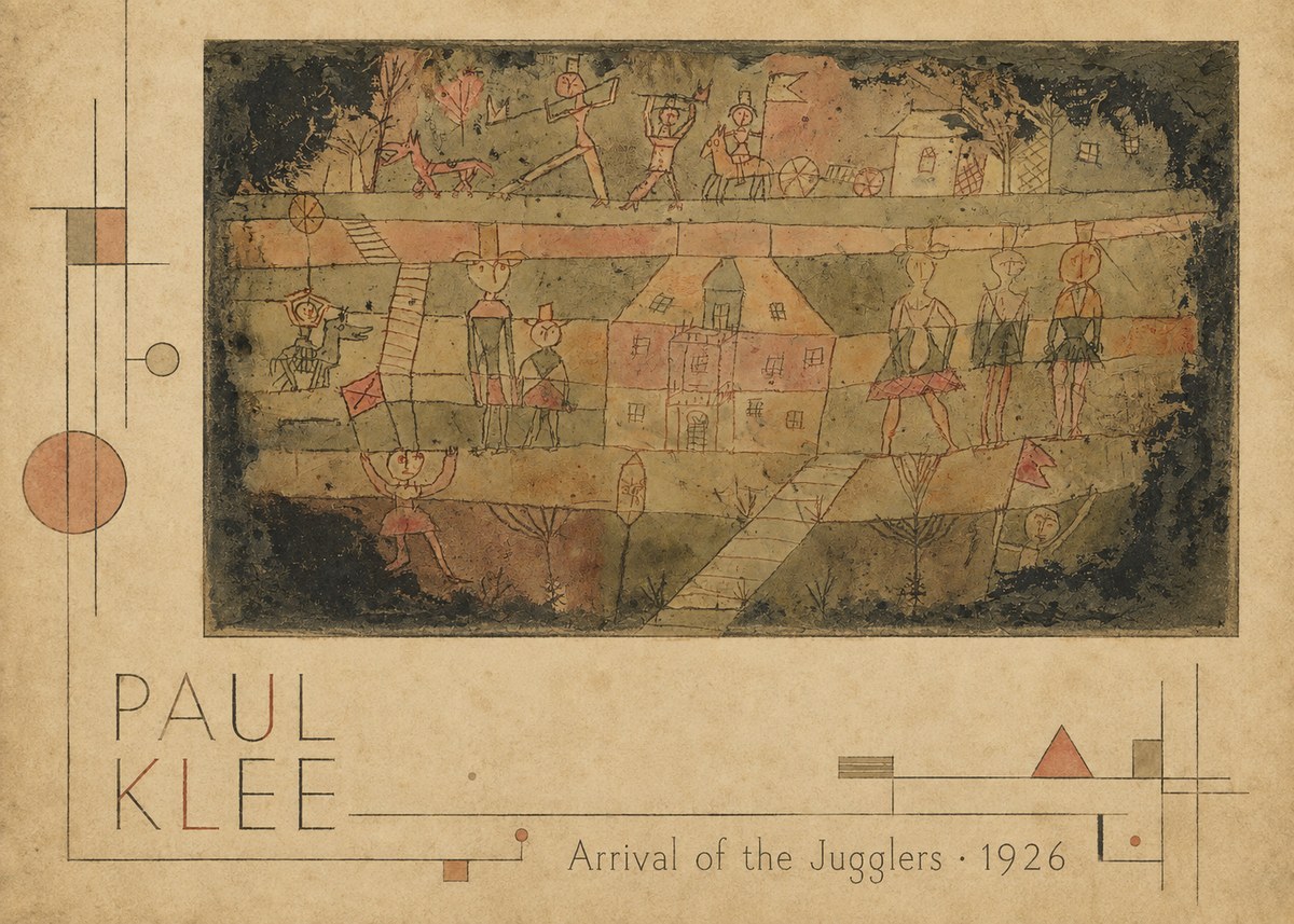 Paul Klee Arrival of the Jugglers No2 - Affiche