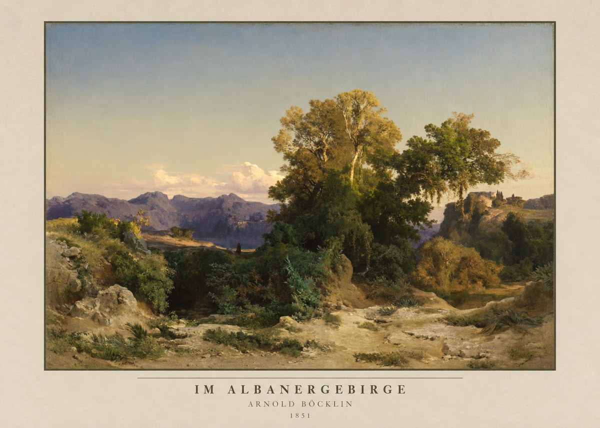 Arnold Böcklin Im Albanergebirge No3 - Affiche