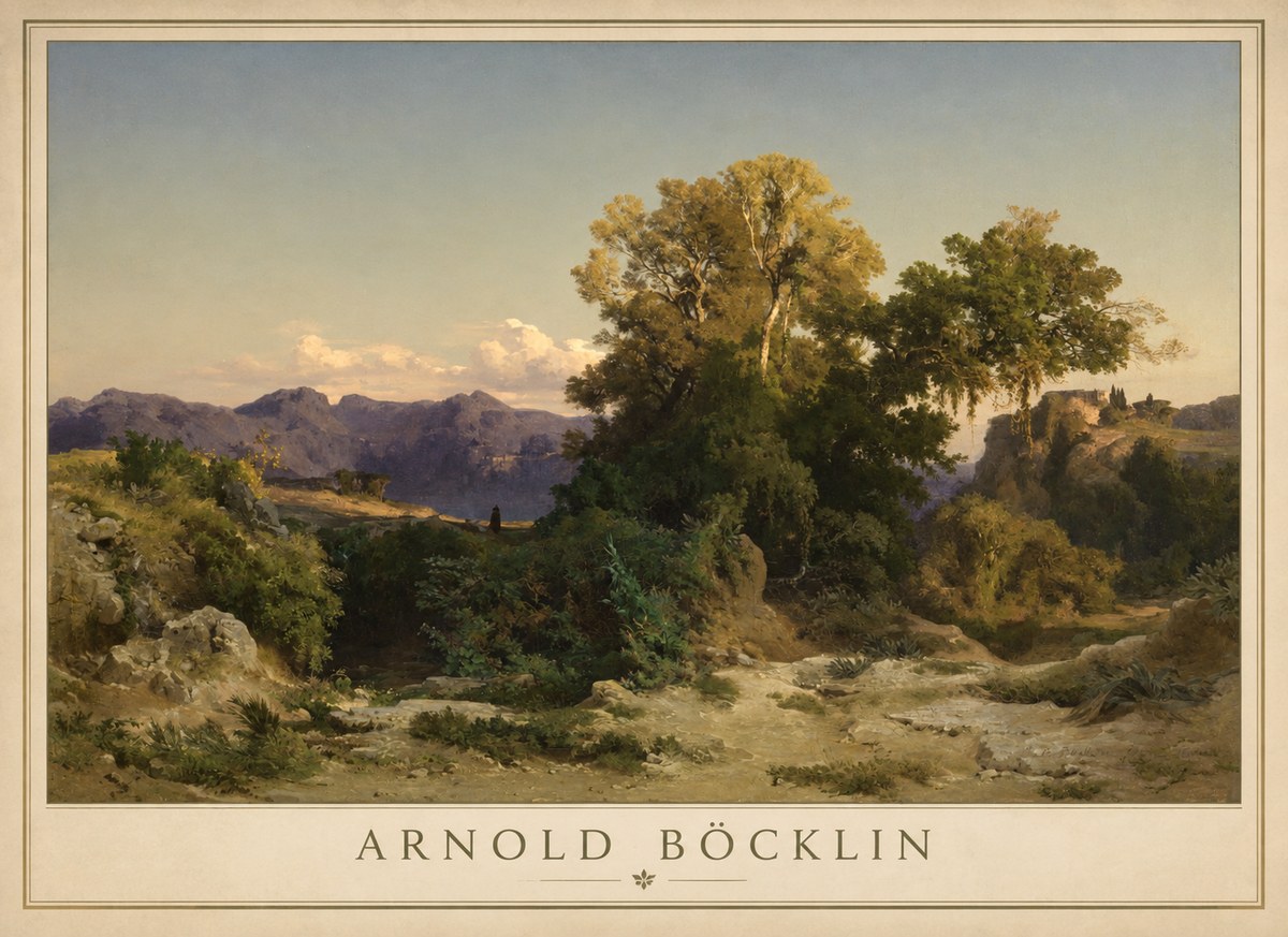 Arnold Böcklin Im Albanergebirge No4 - Affiche