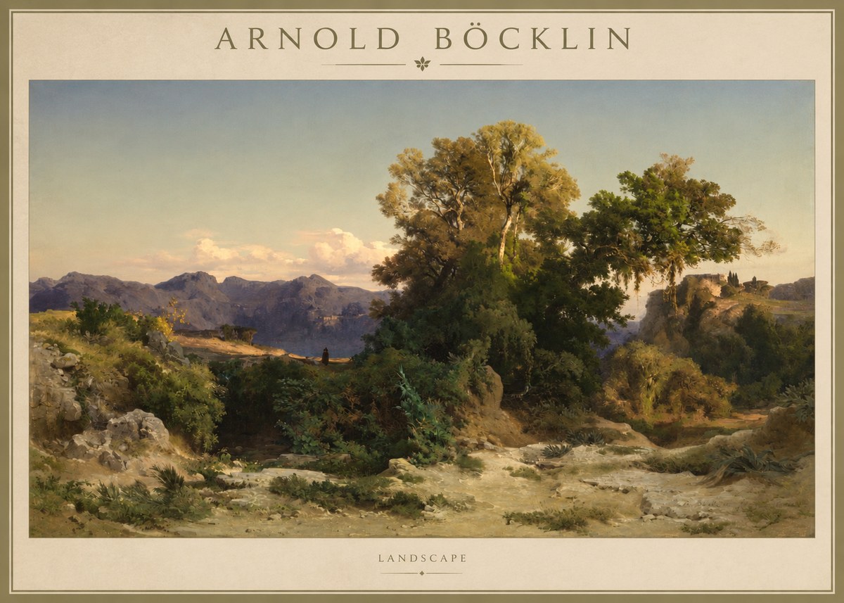 Arnold Böcklin Im Albanergebirge No5 - Affiche