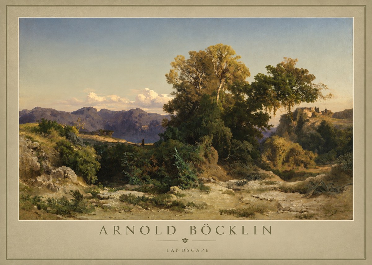 Arnold Böcklin Im Albanergebirge No6 - Affiche