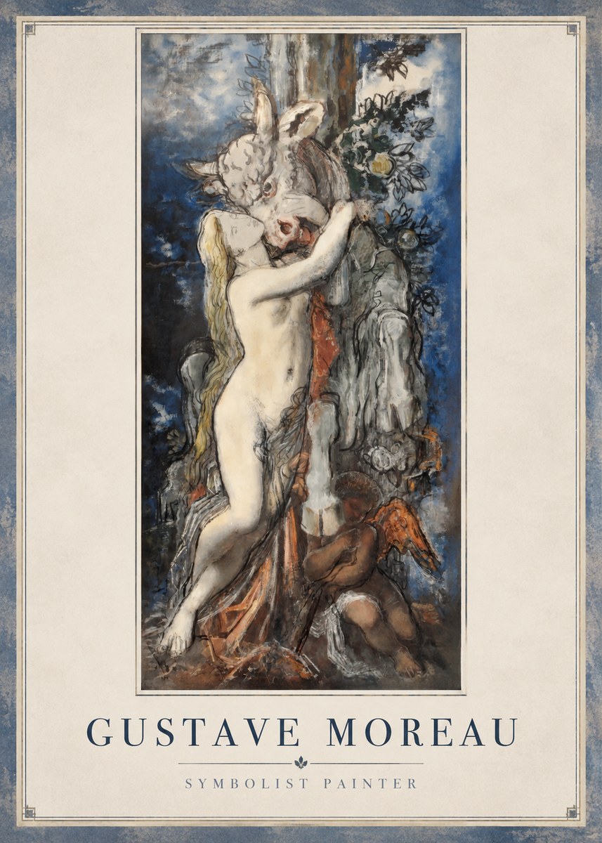 Gustave Moreau Europe and the Bull No2 - Affiche