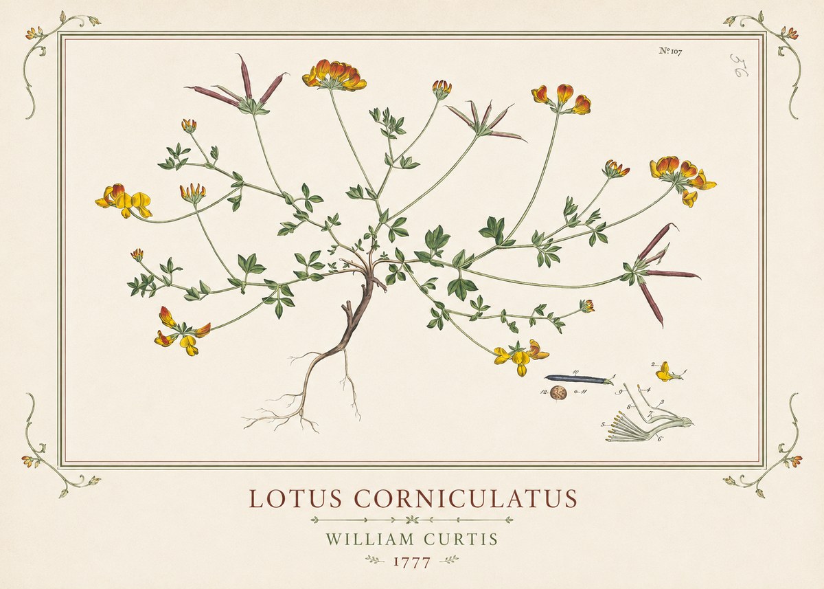 William Curtis Lotus Corniculatus III No1 - Affiche