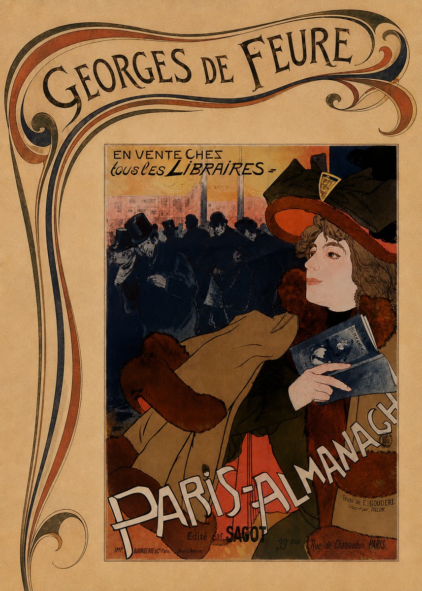 Georges de Feure Paris-almanach IV No6 - Affiche