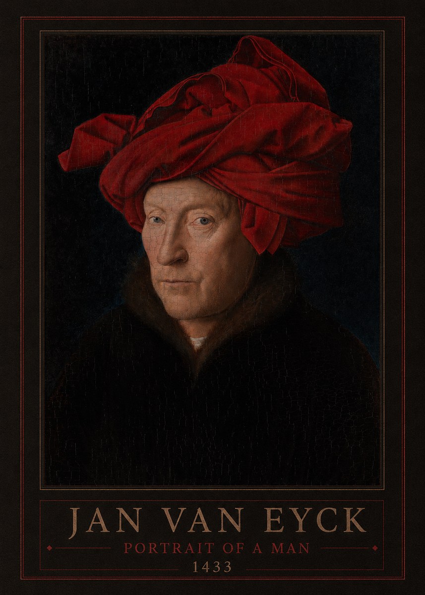 Jan van Eyck Portrait of a Man IV No1 - Affiche