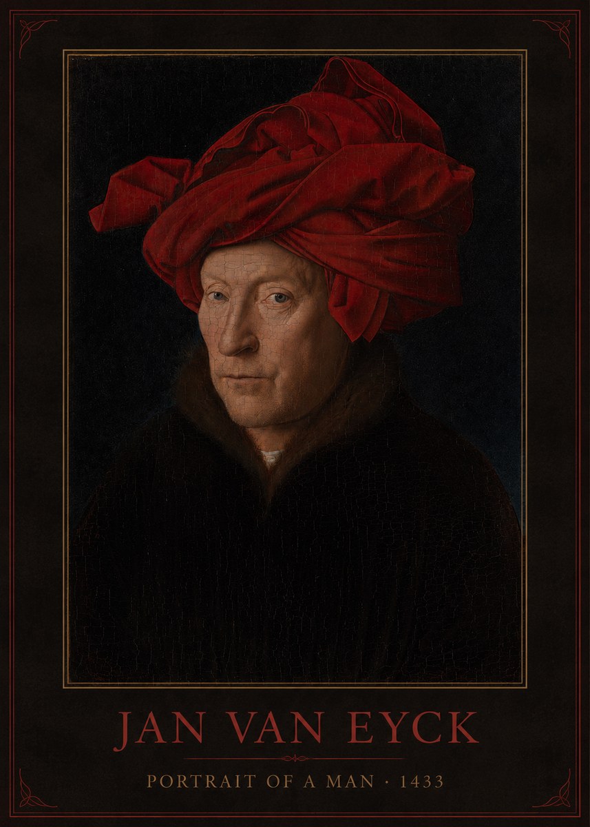 Jan van Eyck Portrait of a Man IV No3 - Affiche