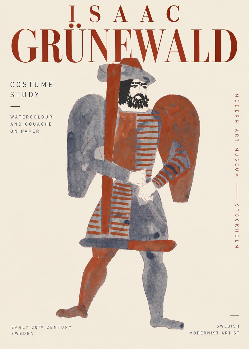 Isaac Grünewald Costume Study VII No4 - Affiche