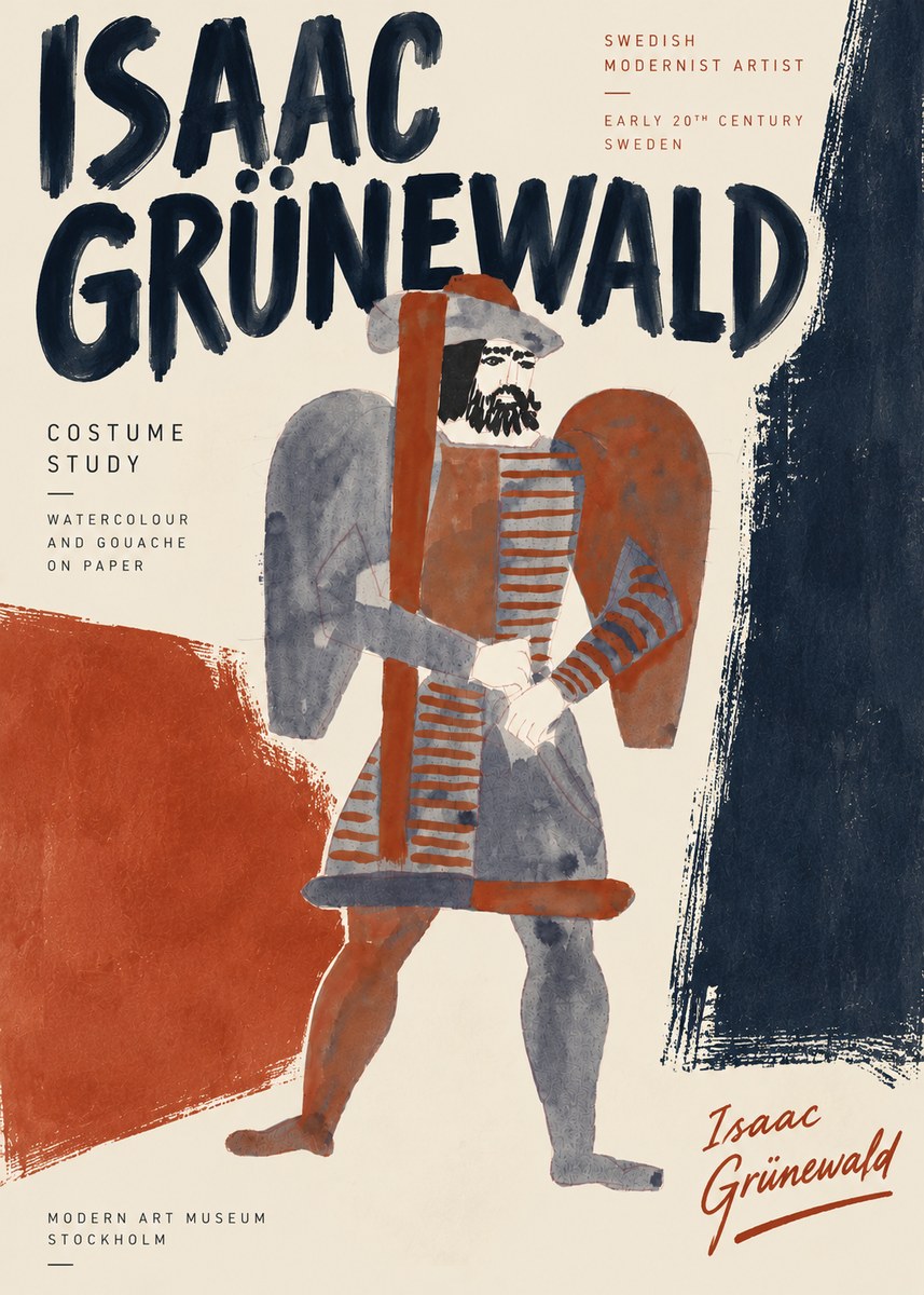 Isaac Grünewald Costume Study VII No5 - Affiche