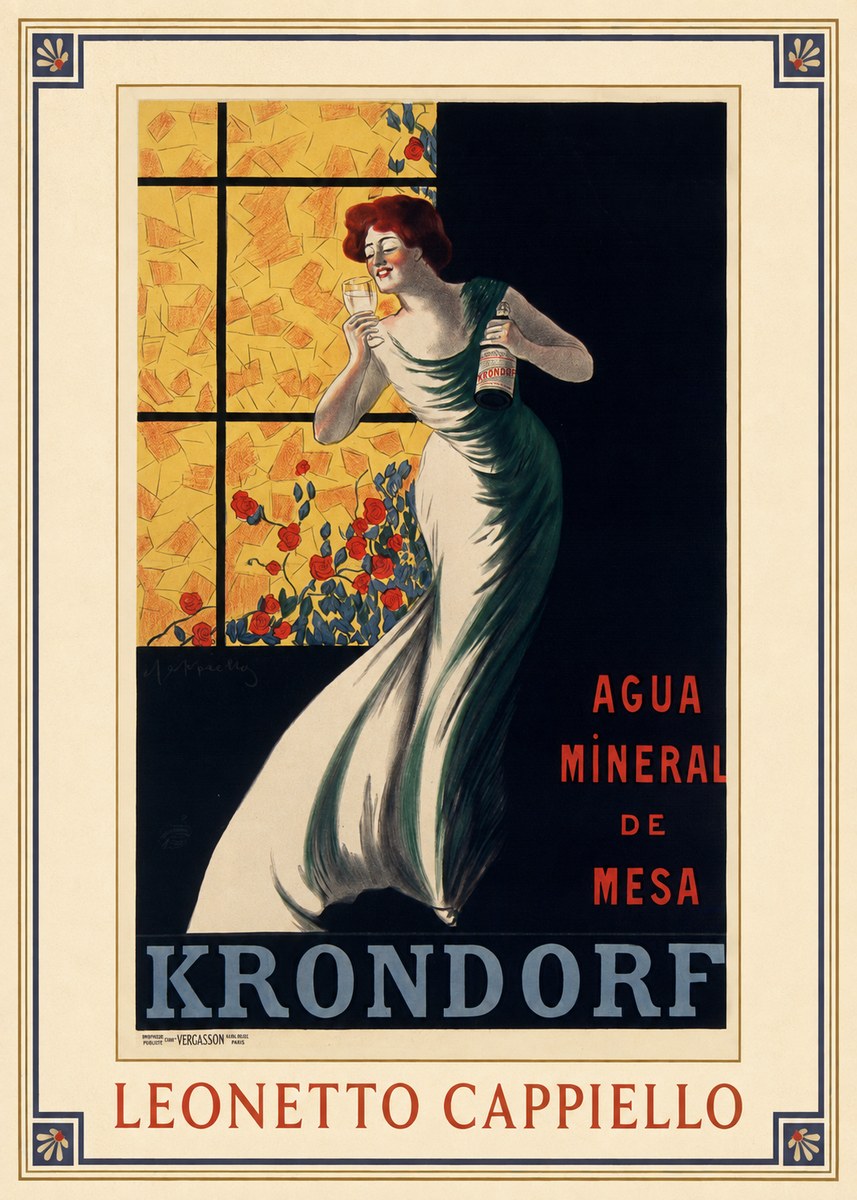 Leonetto Cappiello Agua Mineral De Mesa Krondorf No1 - Affiche