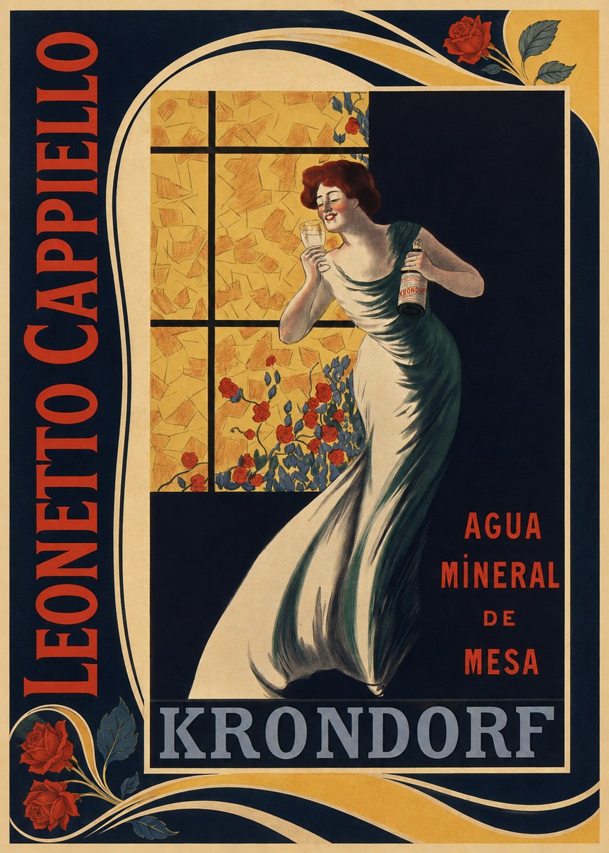 Leonetto Cappiello Agua Mineral De Mesa Krondorf No2 - Affiche