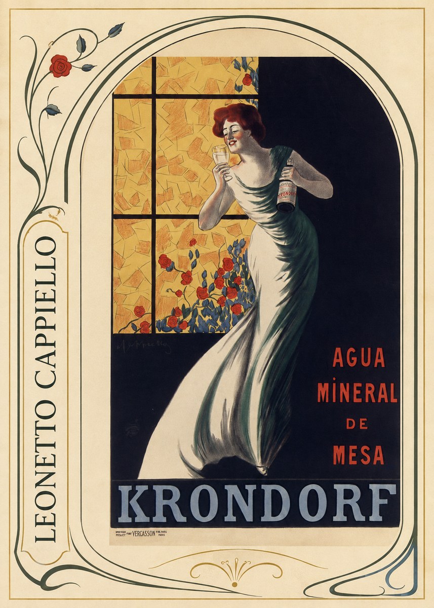 Leonetto Cappiello Agua Mineral De Mesa Krondorf No4 - Affiche