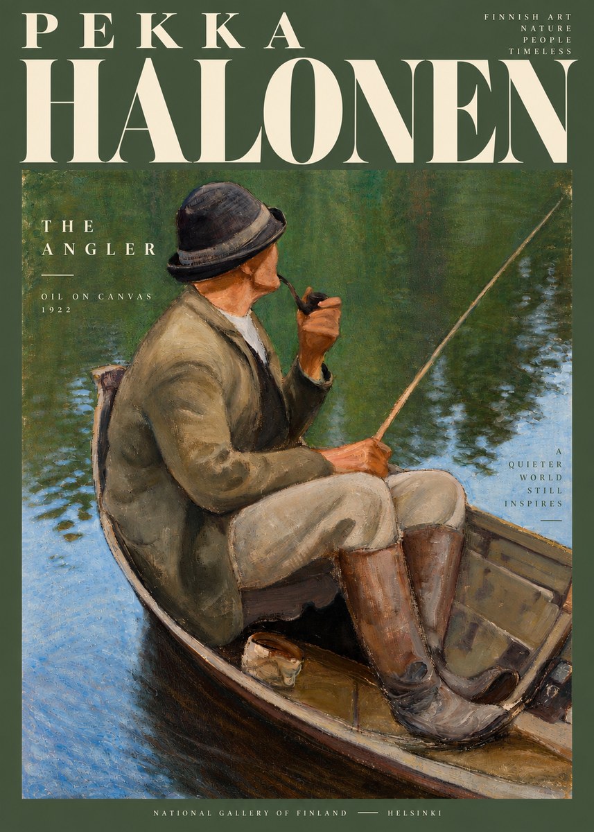 Pekka Halonen The Angler No2 - Affiche