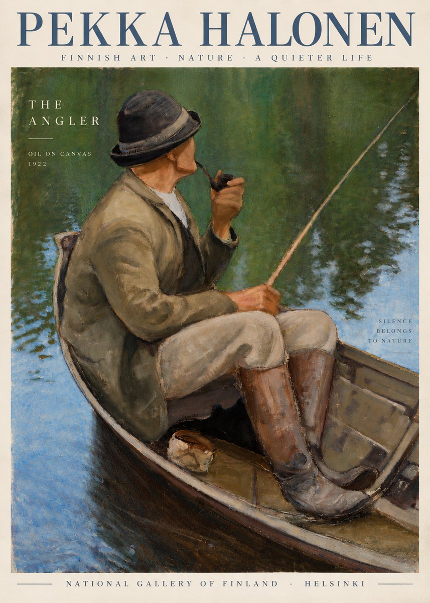 Pekka Halonen The Angler No5 - Affiche