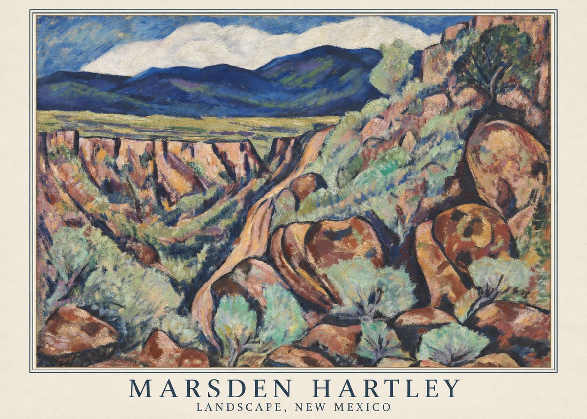 Marsden Hartley Landscape, New Mexico No5 - Affiche