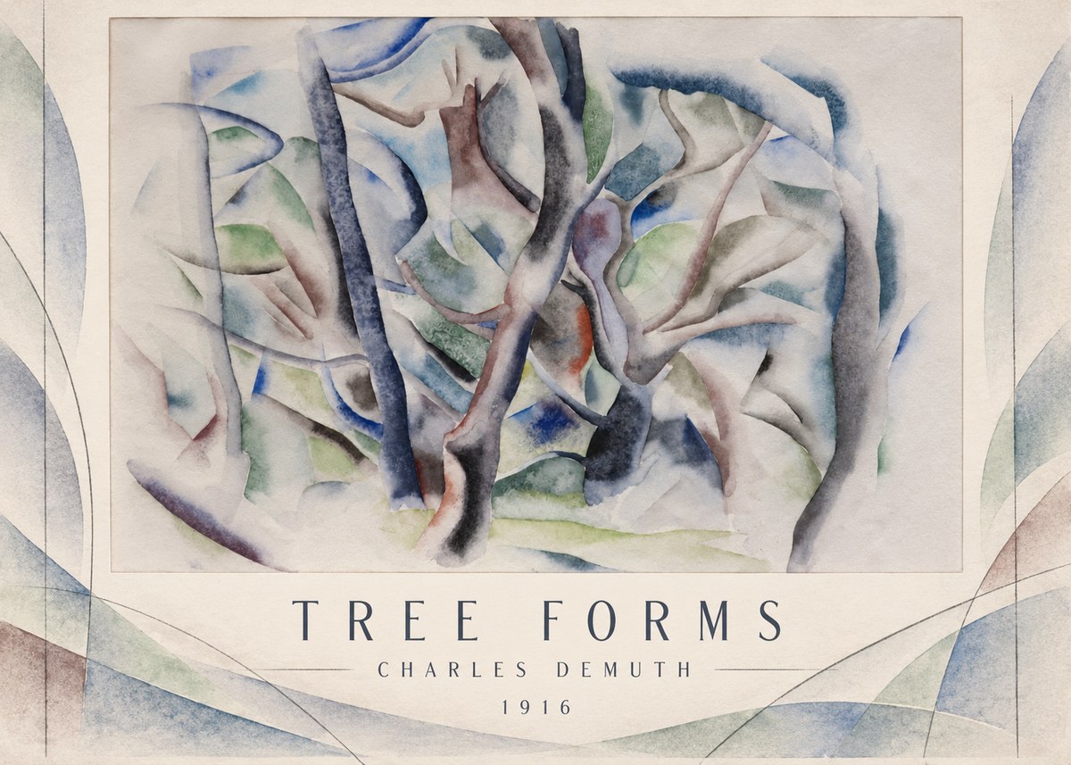 Charles Demuth Tree Forms No3 - Affiche