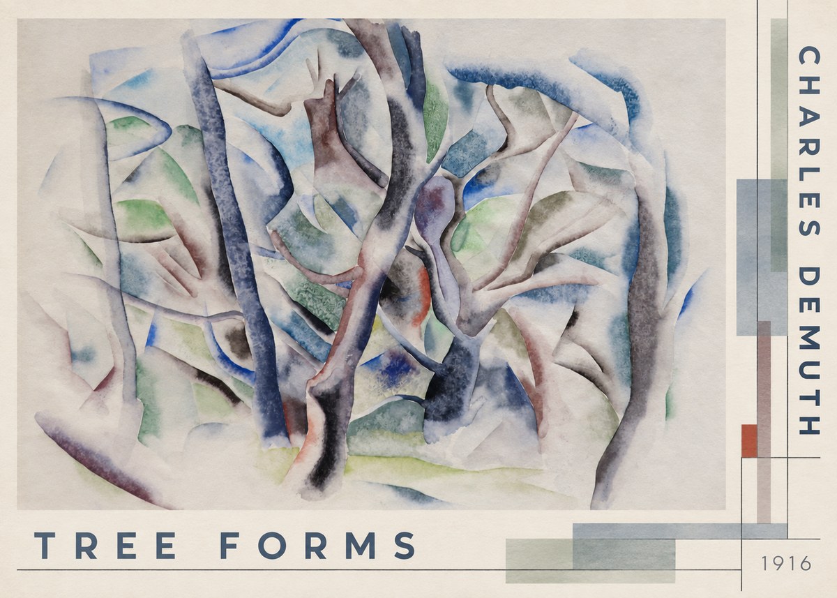 Charles Demuth Tree Forms No4 - Affiche