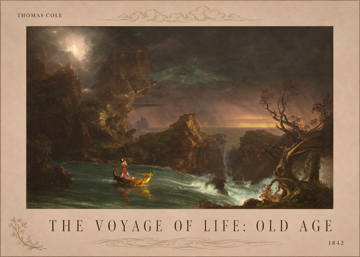 Thomas Cole The Voyage of Life: Old Age V No4 - Affiche