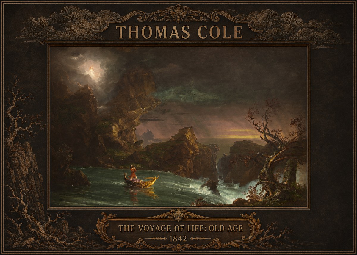 Thomas Cole The Voyage of Life: Old Age V No5 - Affiche