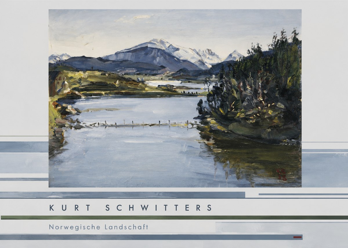 Kurt Schwitters Norwegische Landschaft No5 - Affiche