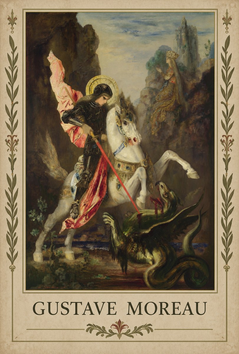 Gustave Moreau Saint George and the Dragon No2 - Affiche