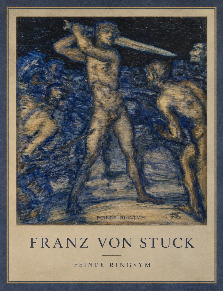 Franz von Stuck Feinde Ringsym No1 - Affiche