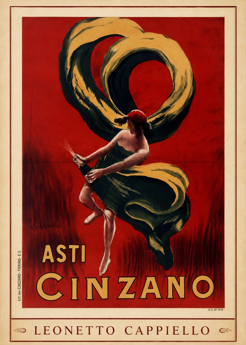 Leonetto Cappiello Asti Cinzano II No1 - Affiche