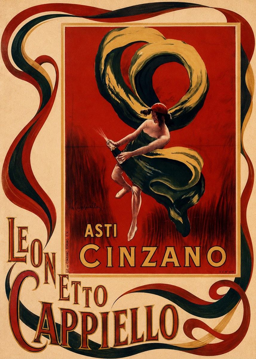 Leonetto Cappiello Asti Cinzano II No4 - Affiche