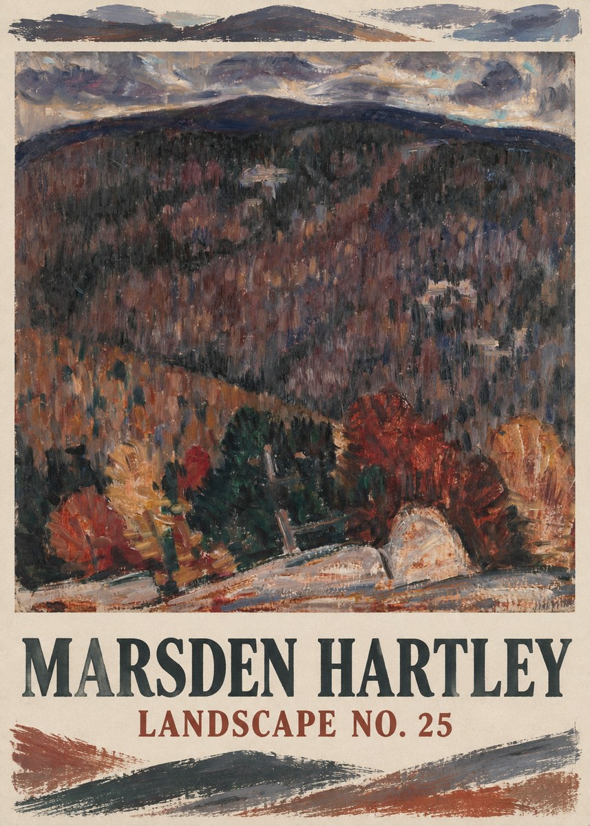 Marsden Hartley Landscape No. 25 No1 - Affiche