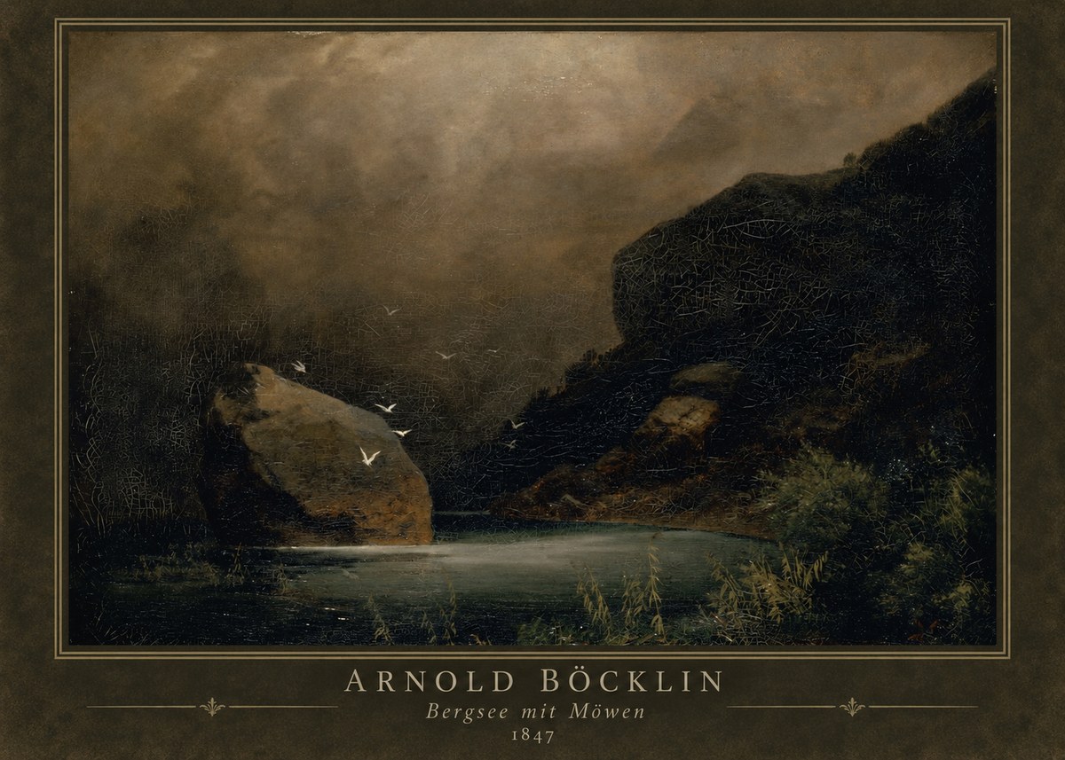 Arnold Böcklin Bergsee Mit Möwen No1 - Affiche