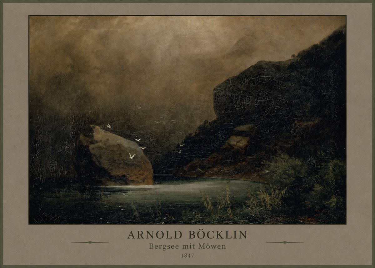 Arnold Böcklin Bergsee Mit Möwen No3 - Affiche