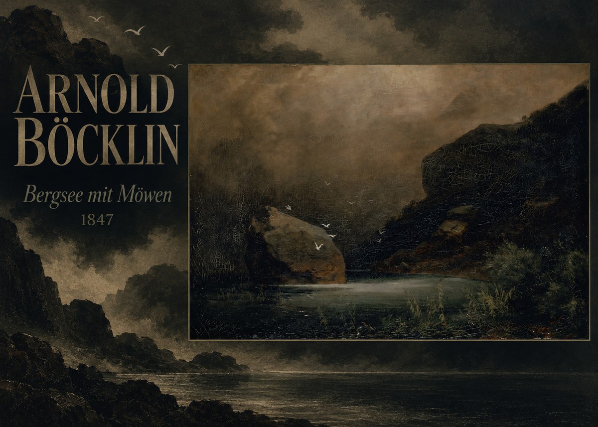 Arnold Böcklin Bergsee Mit Möwen No5 - Affiche