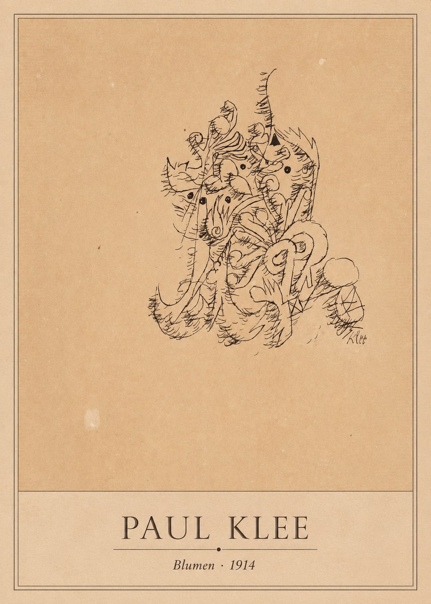 Paul Klee Blumen II No1 - Affiche