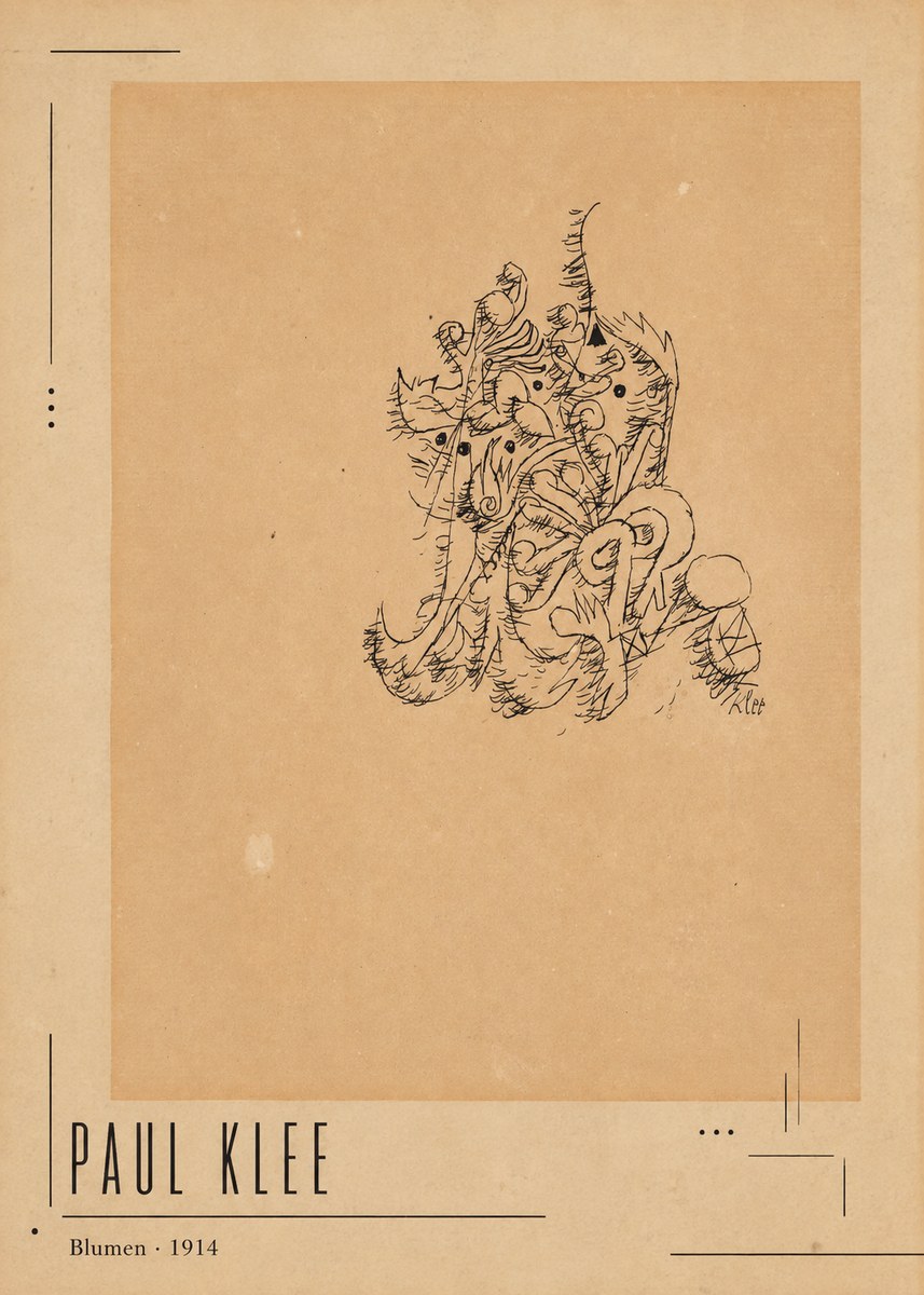 Paul Klee Blumen II No2 - Affiche