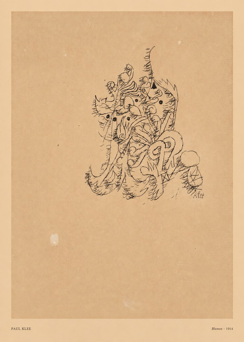 Paul Klee Blumen II No5 - Affiche