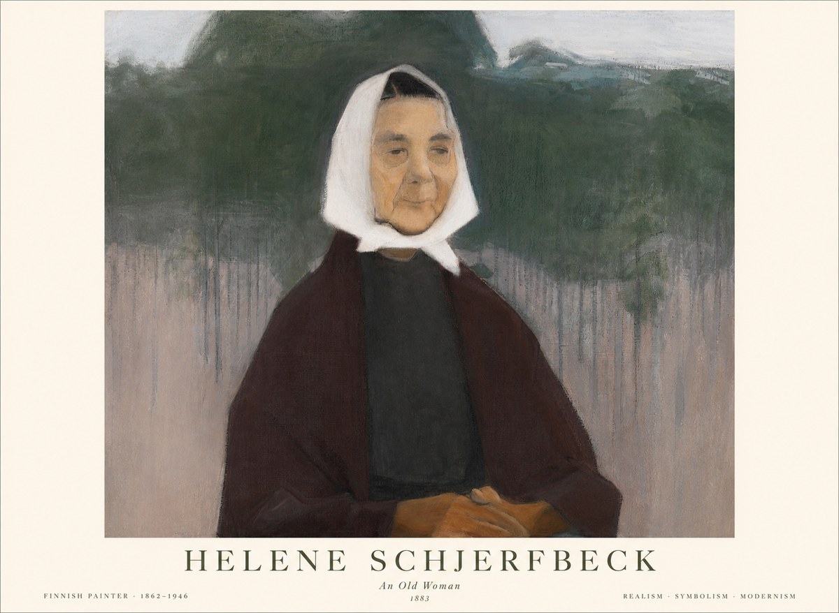 Helene Schjerfbeck An Old Woman No1 - Affiche