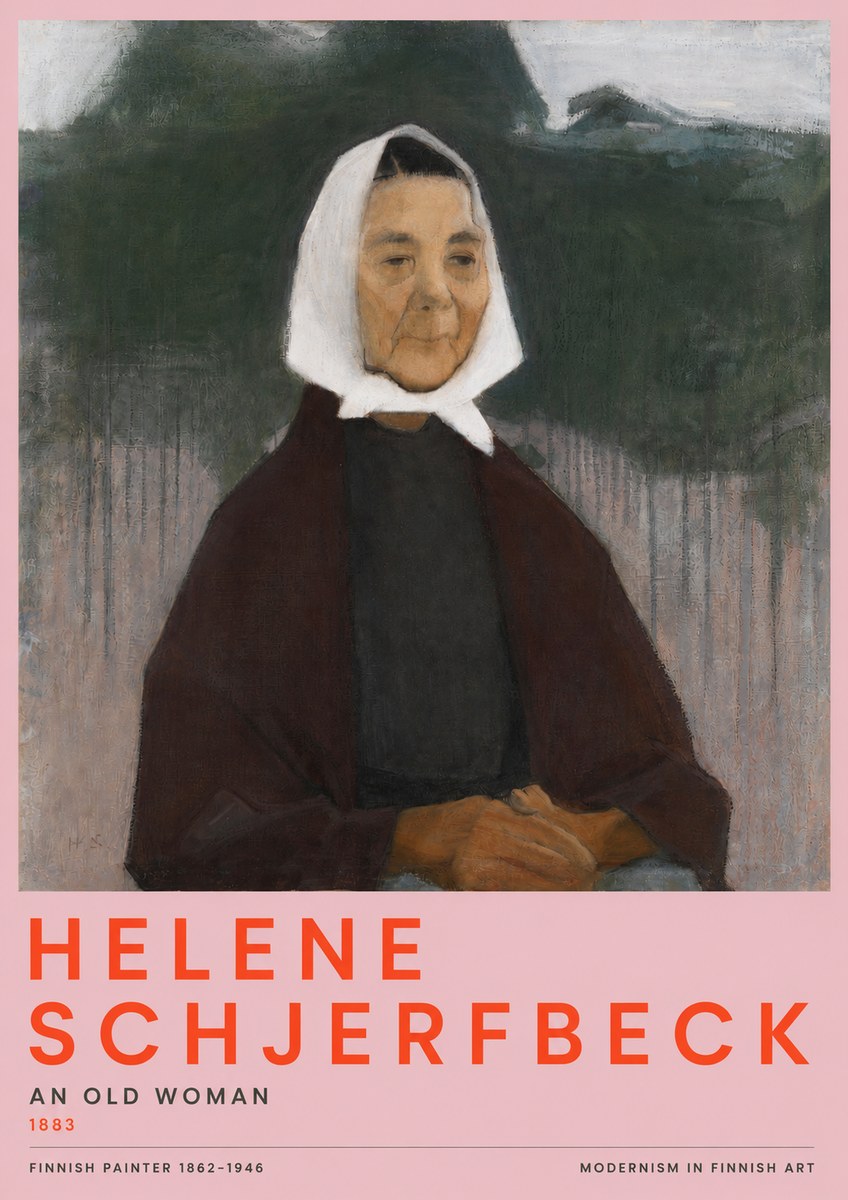 Helene Schjerfbeck An Old Woman No4 - Affiche