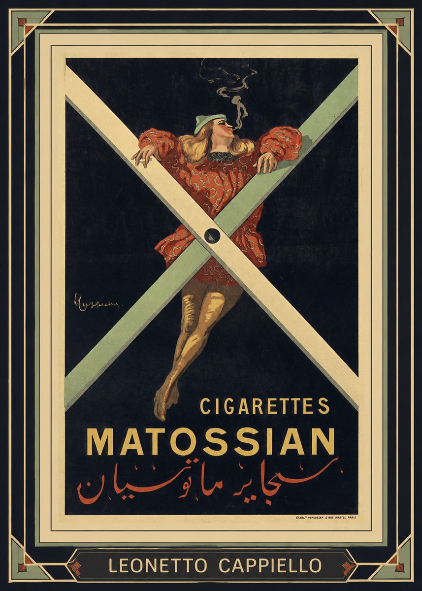 Leonetto Cappiello Cigarettes Matossian No1 - Affiche