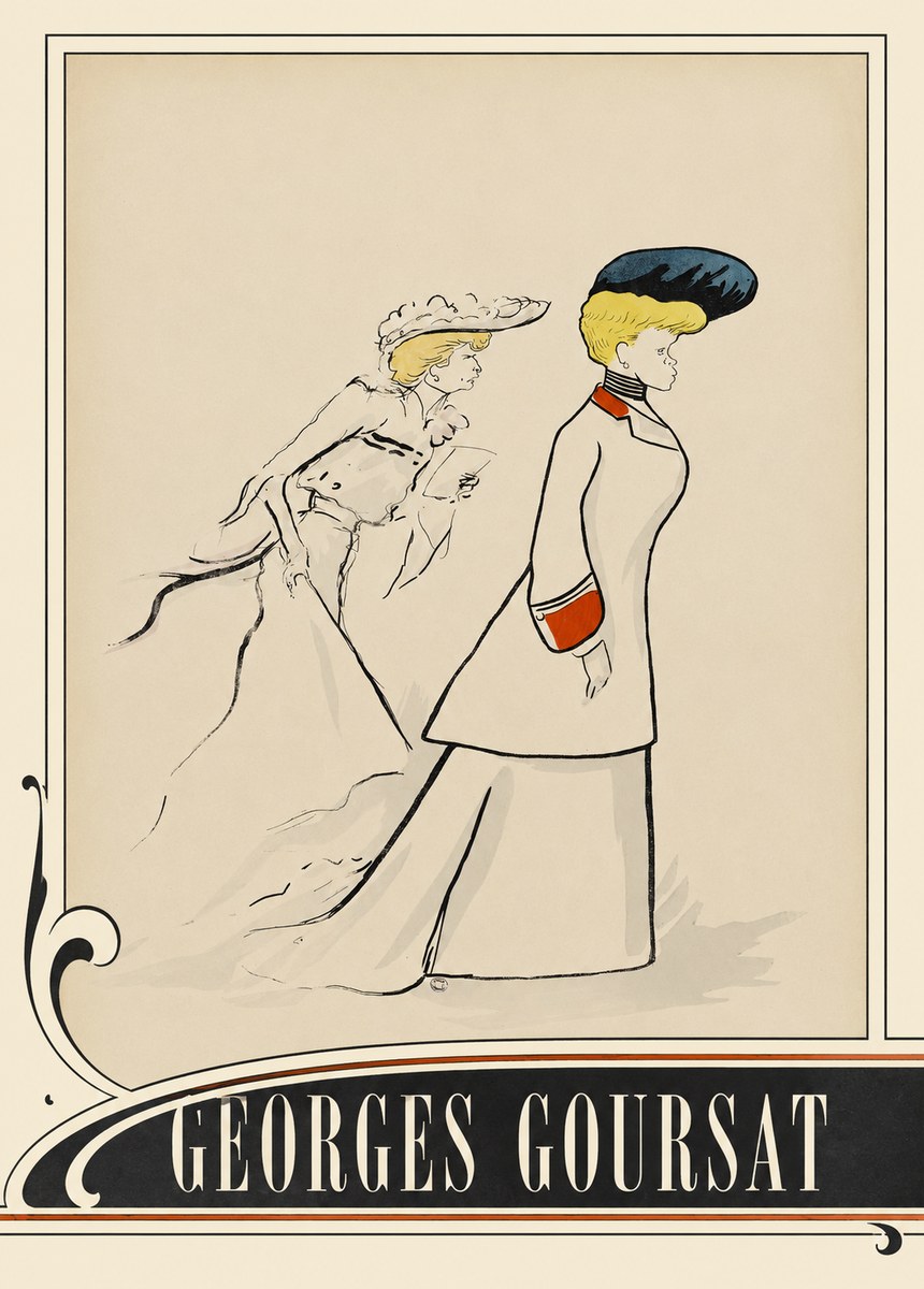 Georges Goursat Elegant Promenade No3 - Affiche