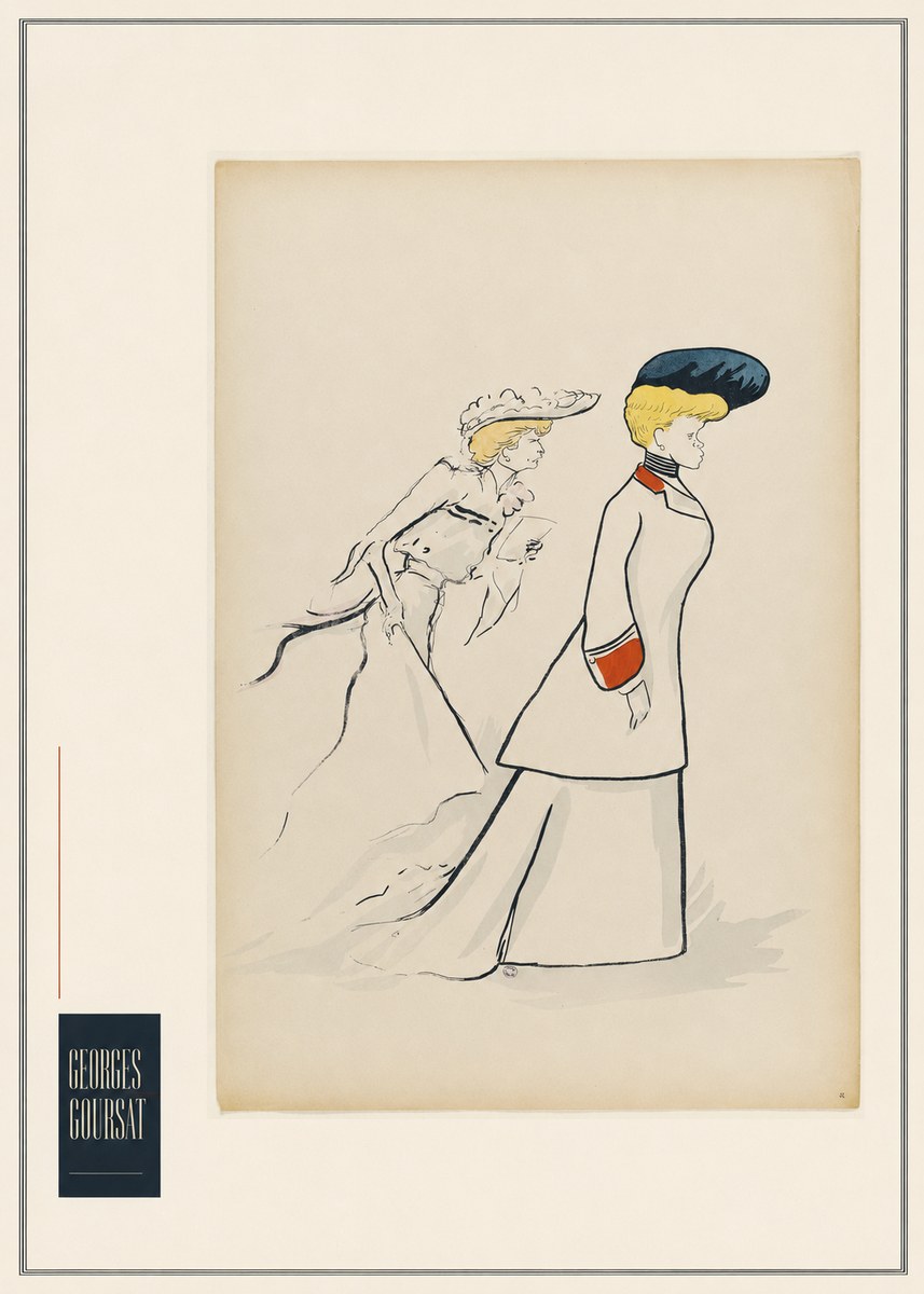 Georges Goursat Elegant Promenade No5 - Affiche