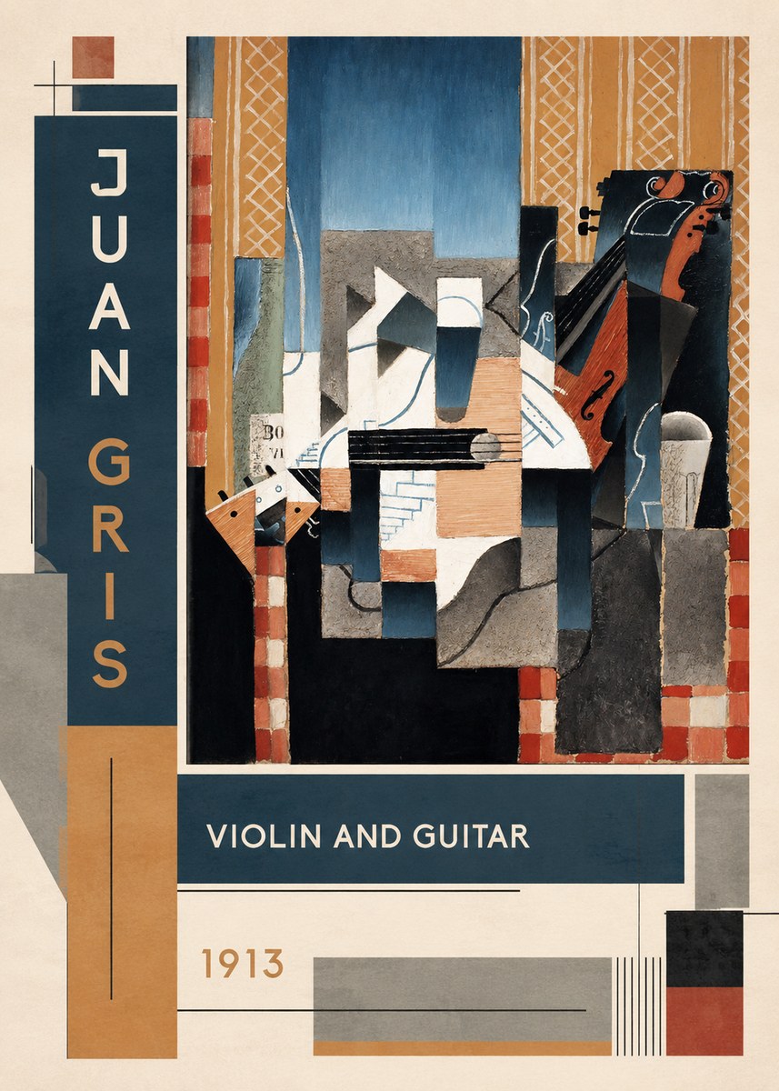 Juan Gris Violin and Guitar I No2 - Affiche