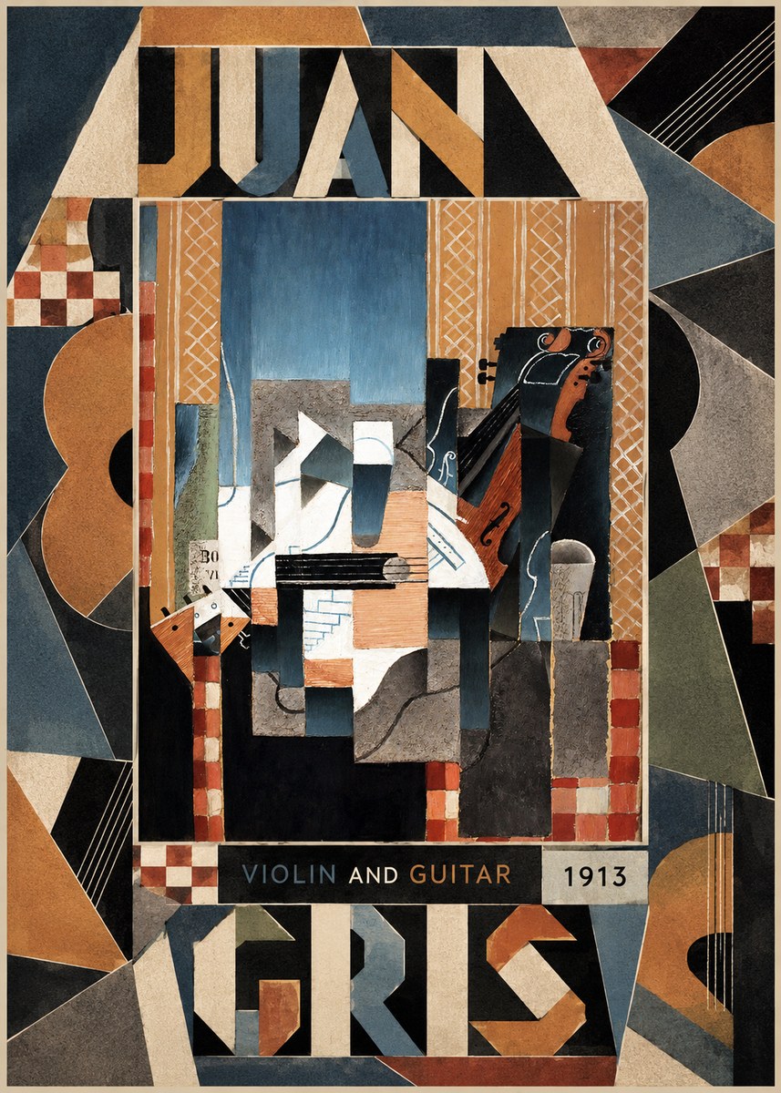 Juan Gris Violin and Guitar I No5 - Affiche