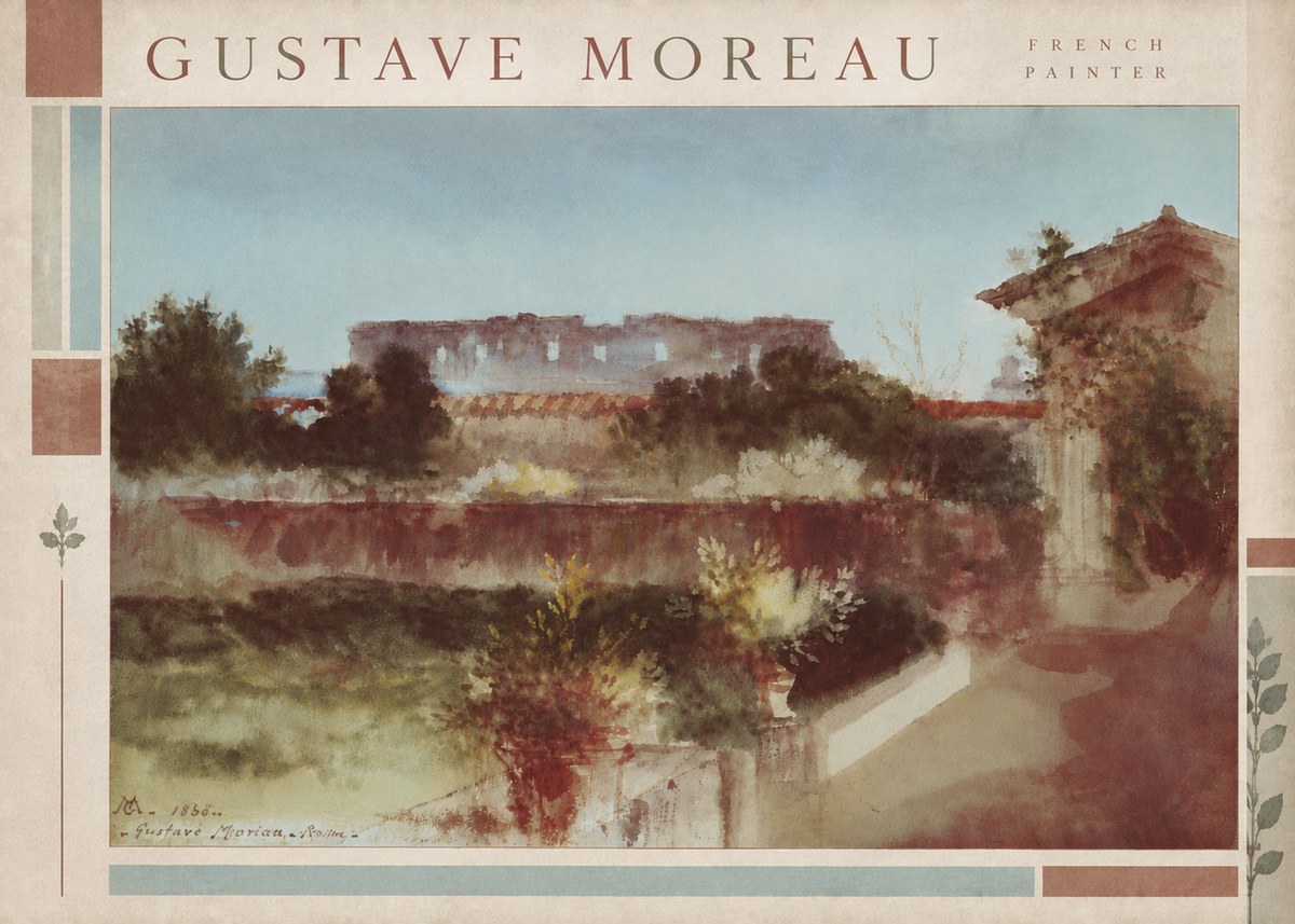Gustave Moreau Rome No6 - Affiche
