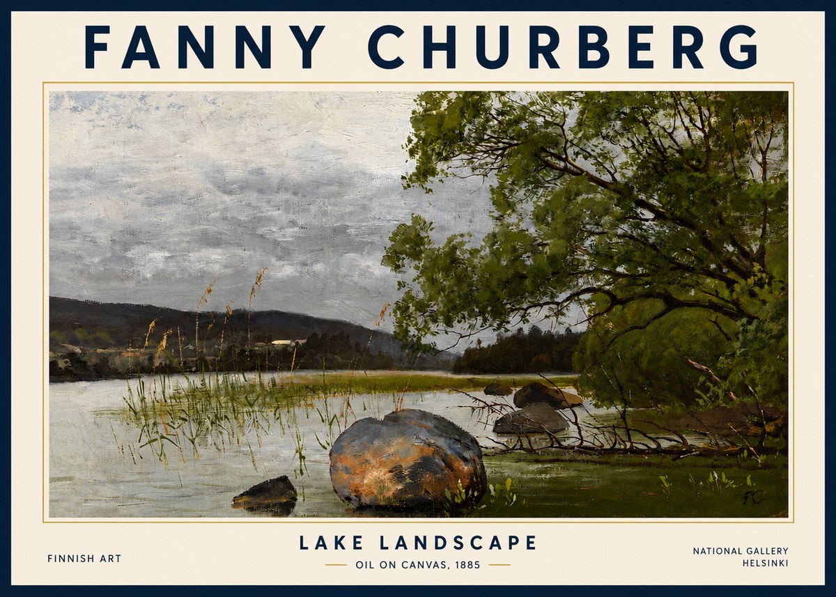 Fanny Churberg Lake Landscape No3 - Affiche