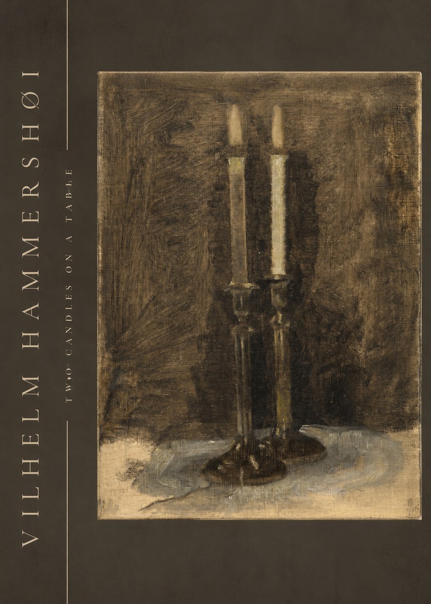 Vilhelm Hammershøi Two Candles on a Table No2 - Affiche
