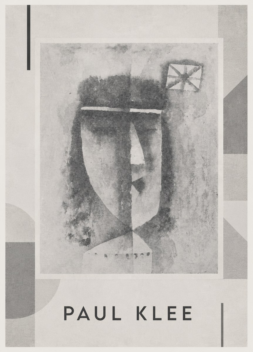 Paul Klee Head of a Man No4 - Affiche