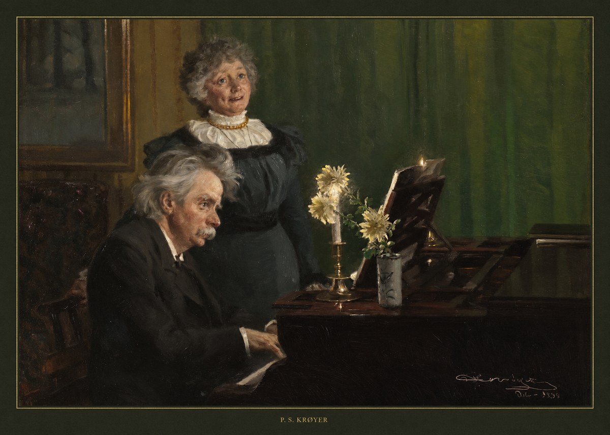 P.S. Krøyer Edvard Grieg Accompanying His Wife No5 - Affiche