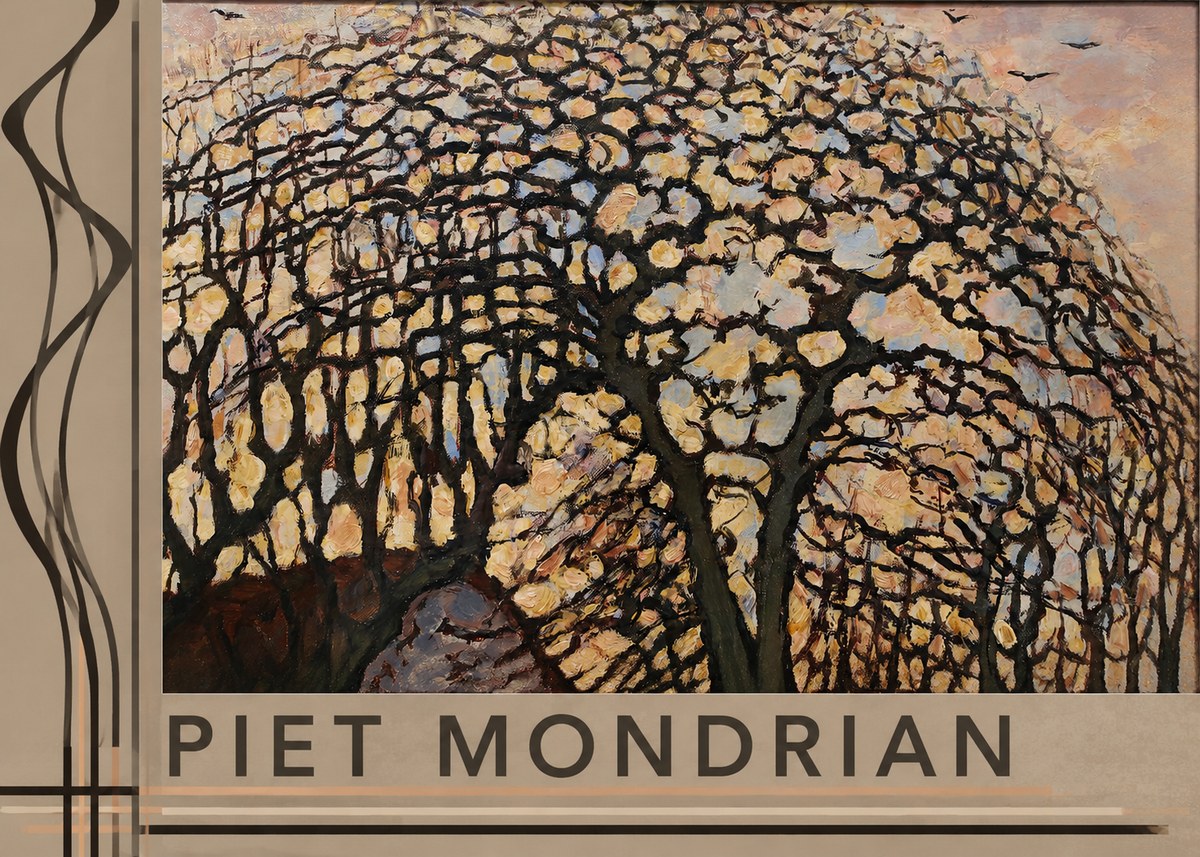 Piet Mondrian Avond (Evening); the Red Tree No2 - Affiche