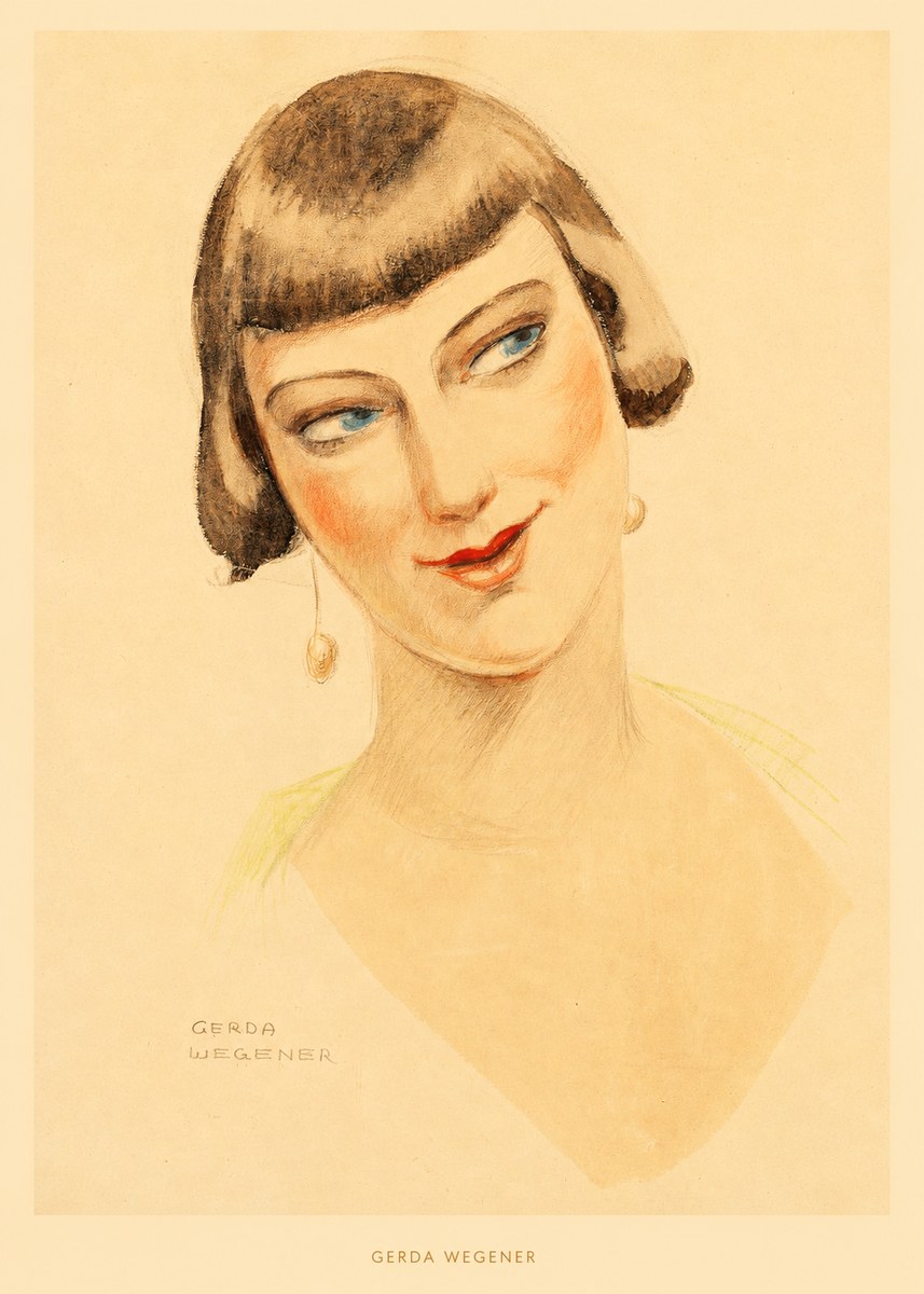 Gerda Wegener Portrait of a Lady No6 - Affiche