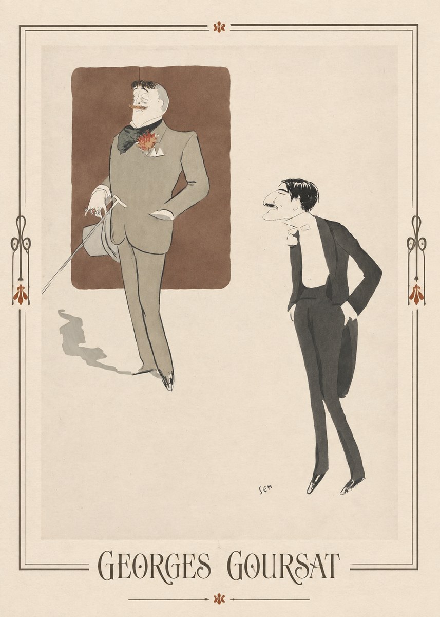 Georges Goursat Two Stylish Gentlemen No1 - Affiche