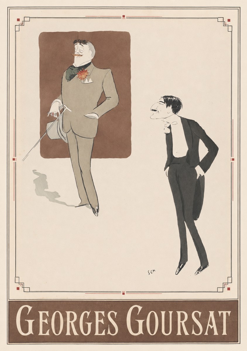 Georges Goursat Two Stylish Gentlemen No3 - Affiche